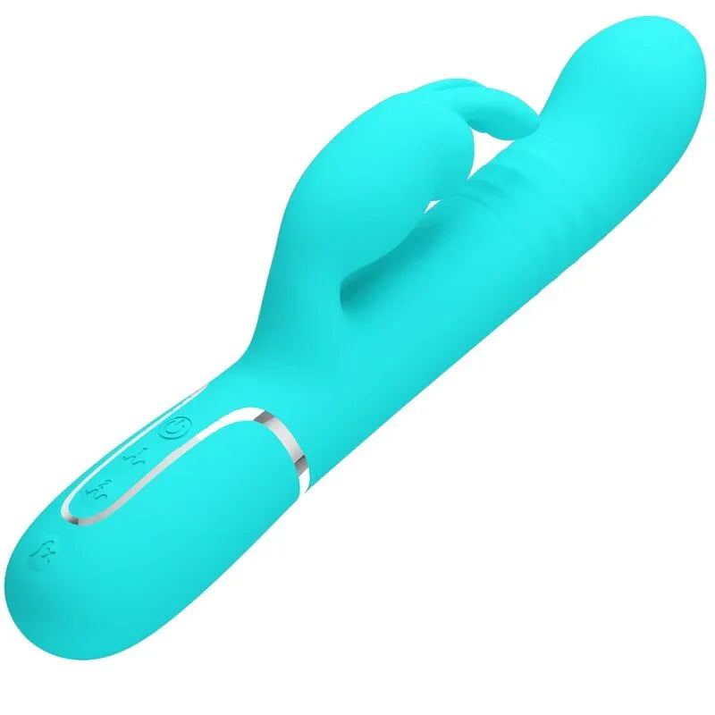 PRETTY LOVE - VIBRADOR COALE RABBIT PERLAS VERDE AGUA - Nuvica
