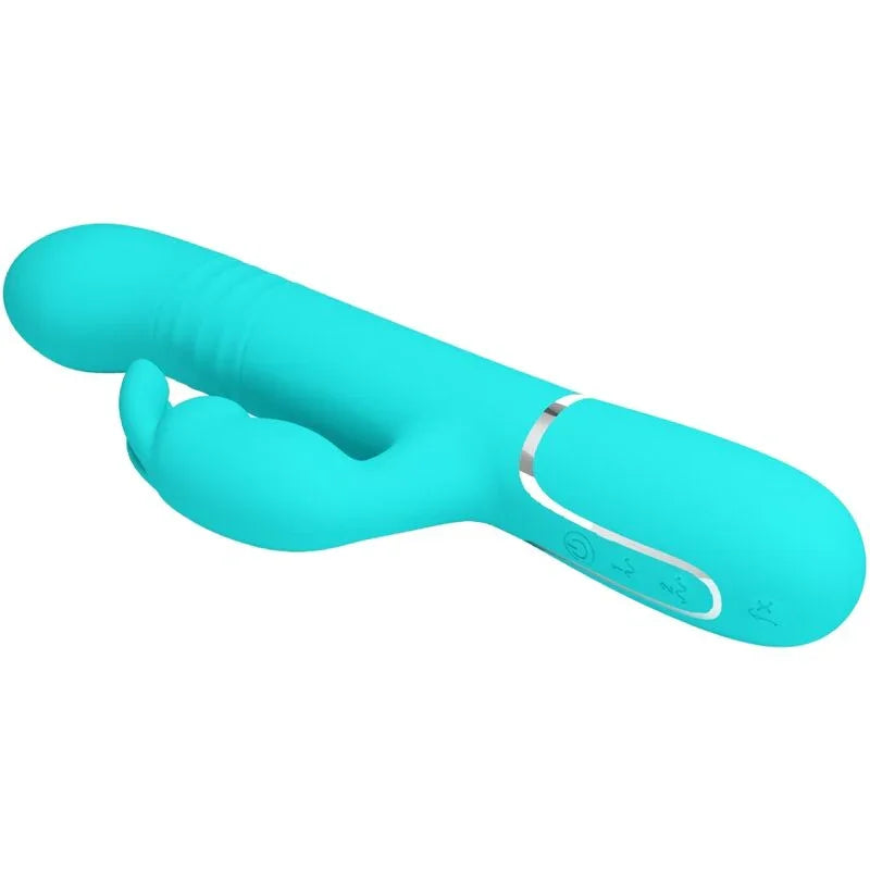PRETTY LOVE - VIBRADOR COALE RABBIT PERLAS VERDE AGUA - Nuvica