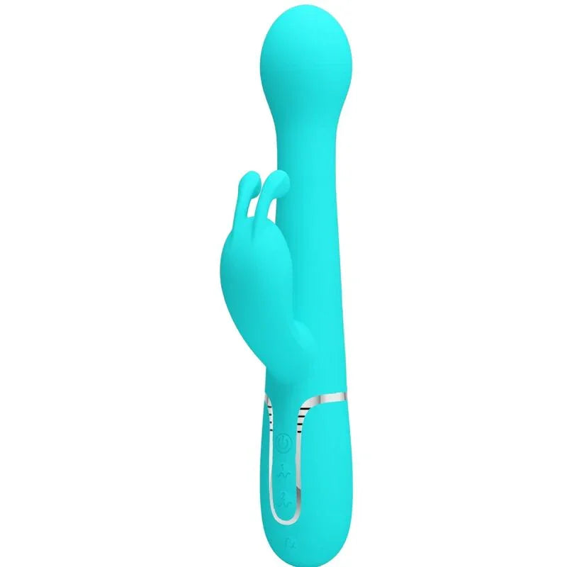 PRETTY LOVE - DEJON VIBRADOR RABBIT 3 EN 1 MULTIFUNCIÓN VERDE AGUA - Nuvica