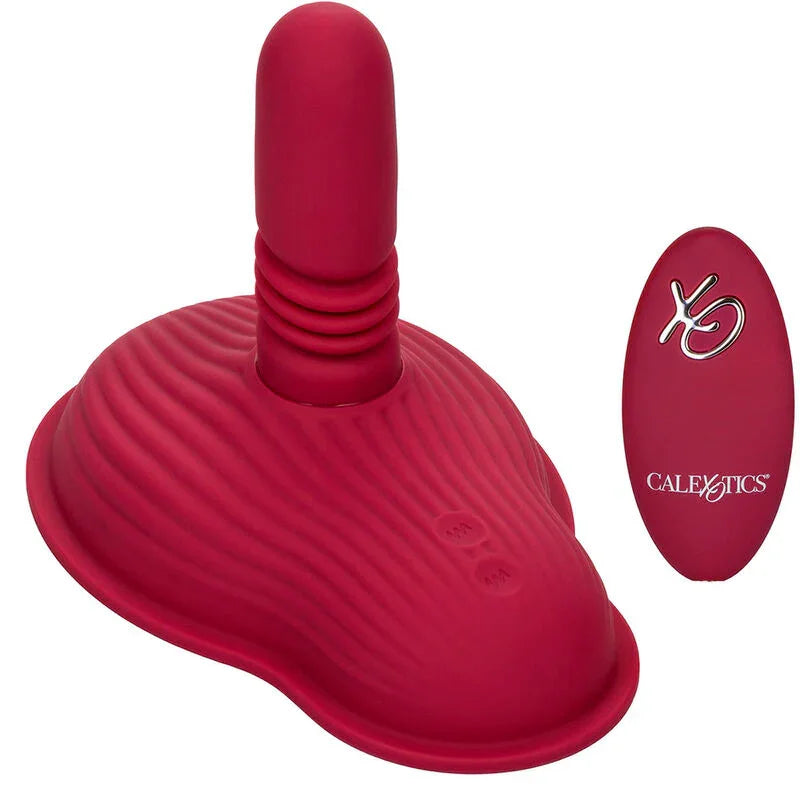 CALEXOTICS - RIDER MASAJEADOR DOBLE MOTOR CONTROL REMOTO ROJO - Nuvica