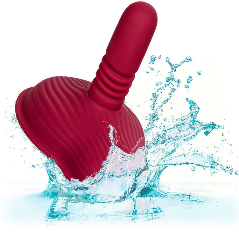 CALEXOTICS - RIDER MASAJEADOR DOBLE MOTOR CONTROL REMOTO ROJO - Nuvica
