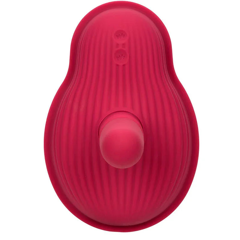 CALEXOTICS - RIDER MASAJEADOR DOBLE MOTOR CONTROL REMOTO ROJO - Nuvica