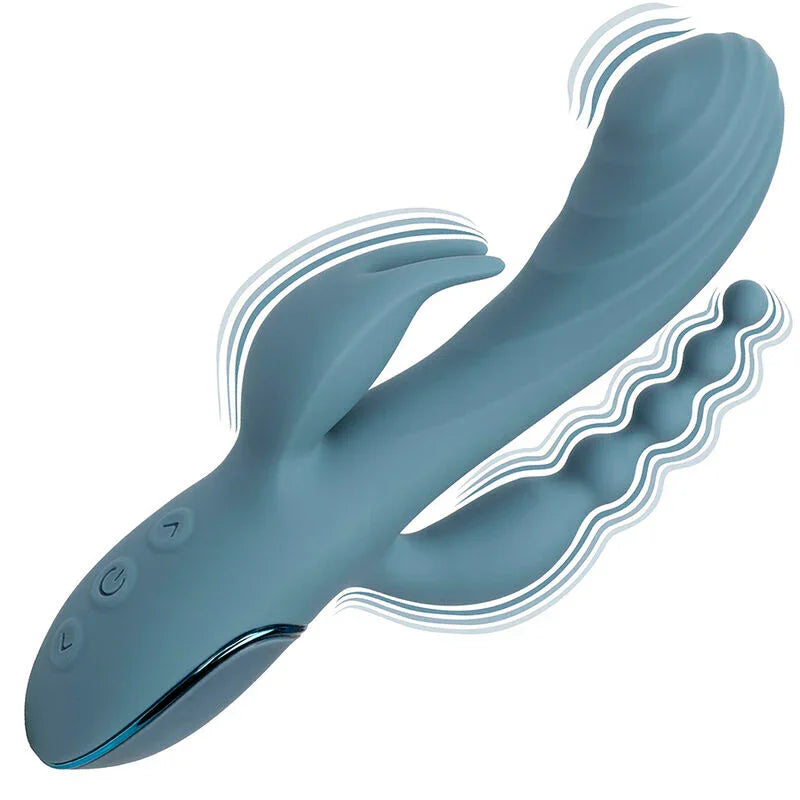 CALEXOTICS - VIBRADOR TRIPLE ÉXTASIS GRIS - Nuvica