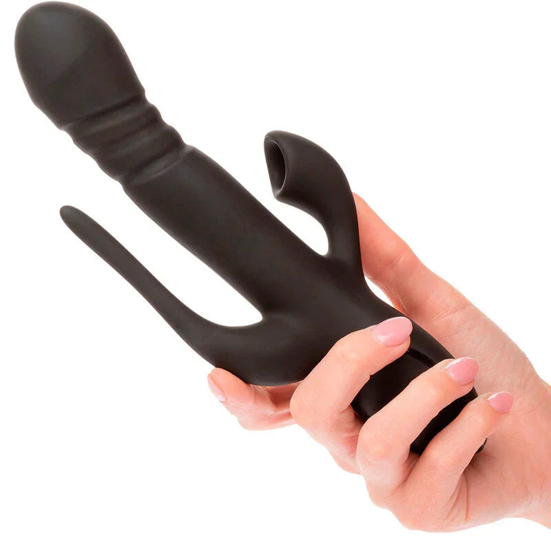 CALEXOTICS - VIBRADOR TRIPLE EUPHORIA NEGRO - Nuvica