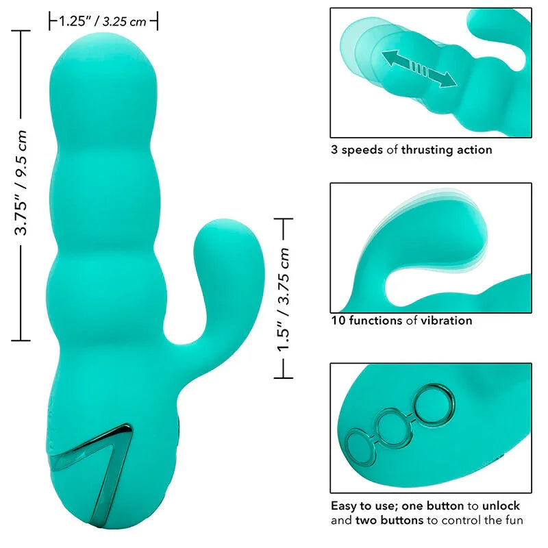 CALEXOTICS - DEL MAR DIVA VIBRADOR RABBIT VERDE AGUA BY CALIFORNIA DREAMING - Nuvica