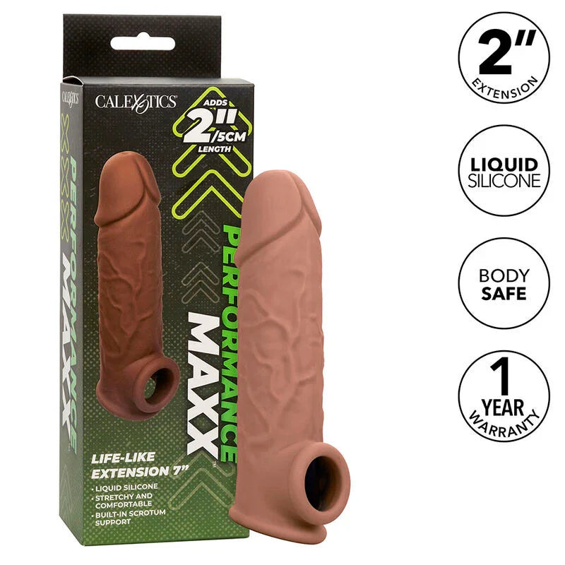 CALEXOTICS - PERFORMANCE MAXX EXTENSIÓN REALISTA 7 PIEL MORENO - Nuvica