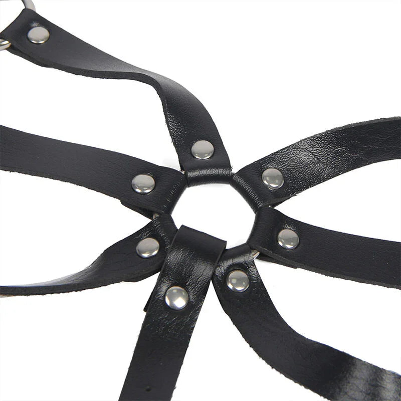 SUBBLIME - ARNÉS DE CUERPO CORREAS AJUSTABLE CUERO NEGRO TALLA ÚNICA - Nuvica