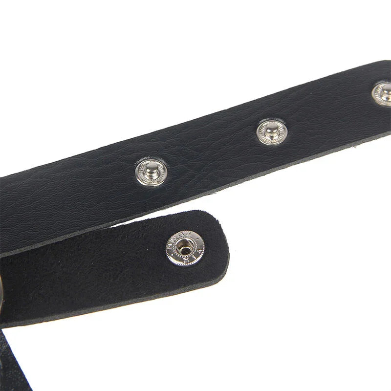 SUBBLIME - ARNÉS DE PECHO CADENAS CUERO NEGRO TALLA ÚNICA - Nuvica