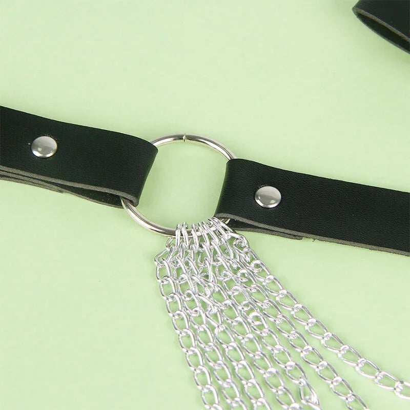SUBBLIME - CINTURÓN DE CADENAS CUERO NEGRO TALLA ÚNICA - Nuvica