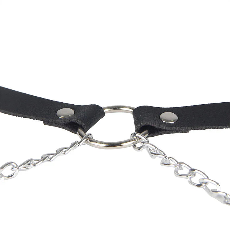 SUBBLIME - ARNÉS FORMA CINTURON CUERO NEGRO TALLA ÚNICA - Nuvica