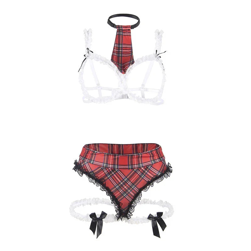 SUBBLIME - DISFRAZ DE COLEGIALA SEXY CON SUJETADOR L/XL - Nuvica