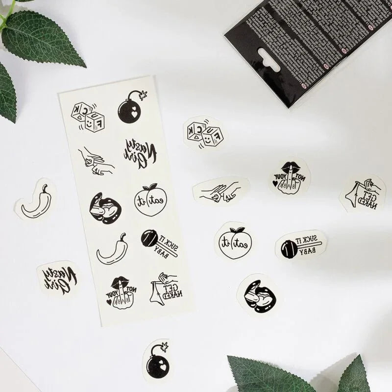 SECRET PLAY - SET DE 10 TATTOOS TEMPORALES SPICY COLLECTION - Nuvica