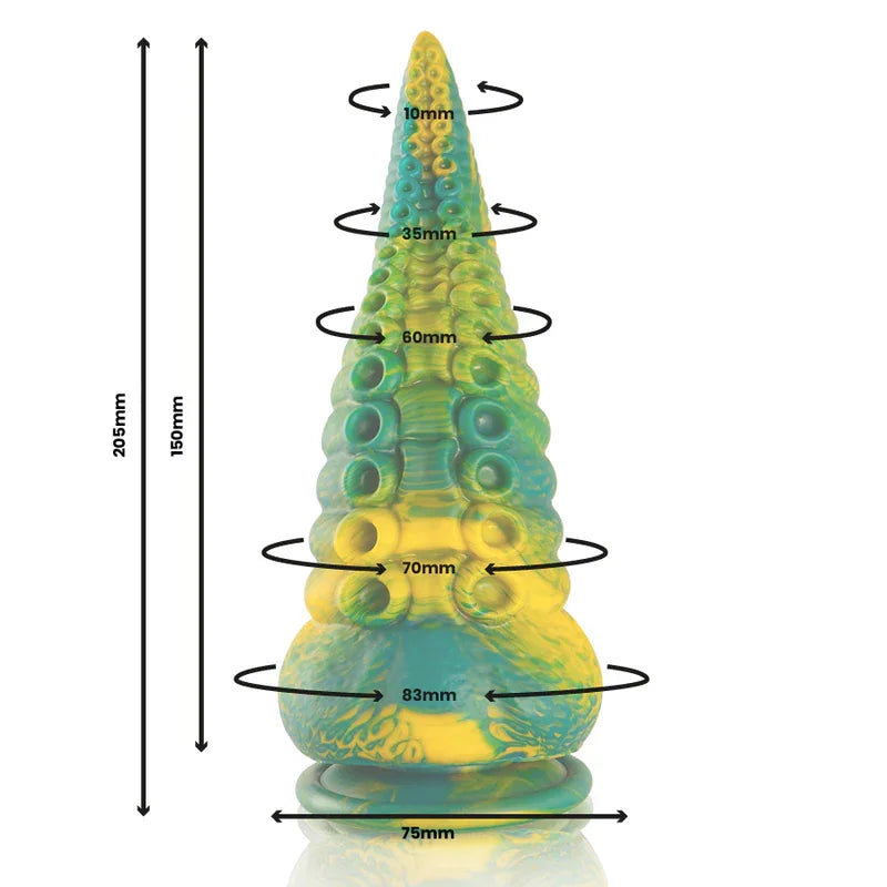 EPIC - CETUS DILDO TENTÁCULO VERDE TAMAÑO GRANDE - Nuvica