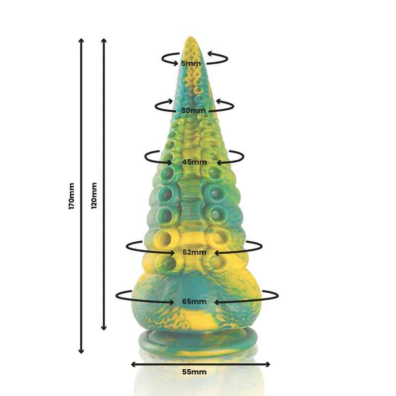 EPIC - CETUS DILDO TENTÁCULO VERDE TAMAÑO PEQUEÑO - Nuvica
