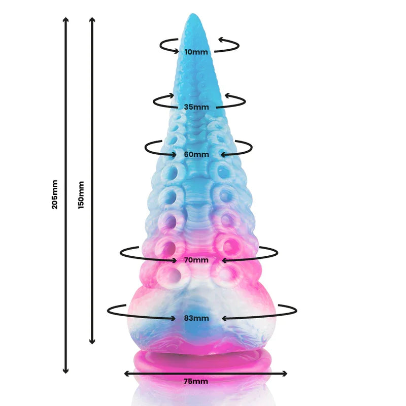 EPIC - PHORCYS DILDO TENTÁCULO AZUL TAMAÑO GRANDE - Nuvica