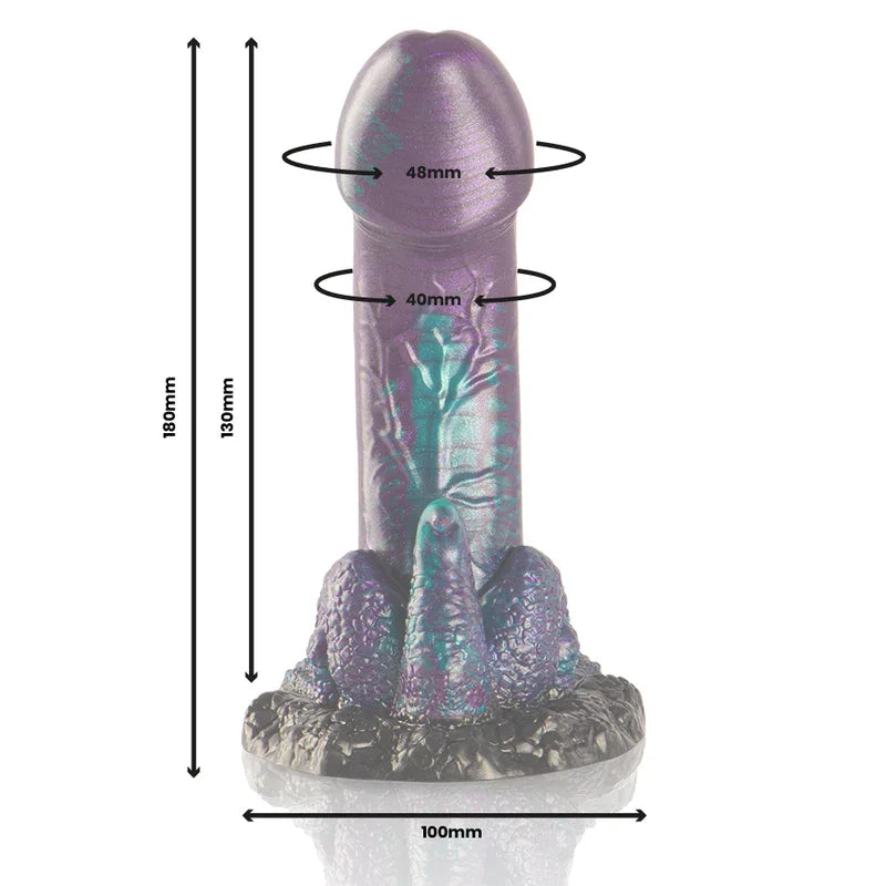 EPIC - BASILISK DILDO DOBLE PLACER ESCAMOSO TAMAÑO PEQUEÑO - Nuvica
