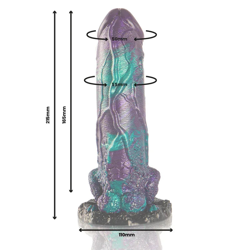 EPIC - BASILISK DILDO DOBLE PLACER ESCAMOSO TAMAÑO GRANDE - Nuvica