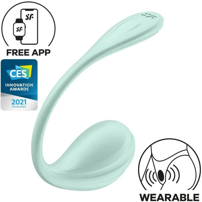 SATISFYER - SMOOTH PETAL ESTIMULADOR PUNTO G VERDE AGUA APP GRATUITA - Nuvica