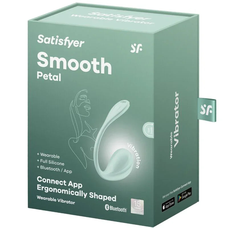 SATISFYER - SMOOTH PETAL ESTIMULADOR PUNTO G VERDE AGUA APP GRATUITA - Nuvica