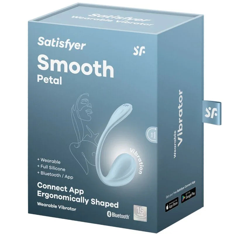 SATISFYER - SMOOTH PETAL ESTIMULADOR PUNTO G CELESTE APP GRATUITA - Nuvica