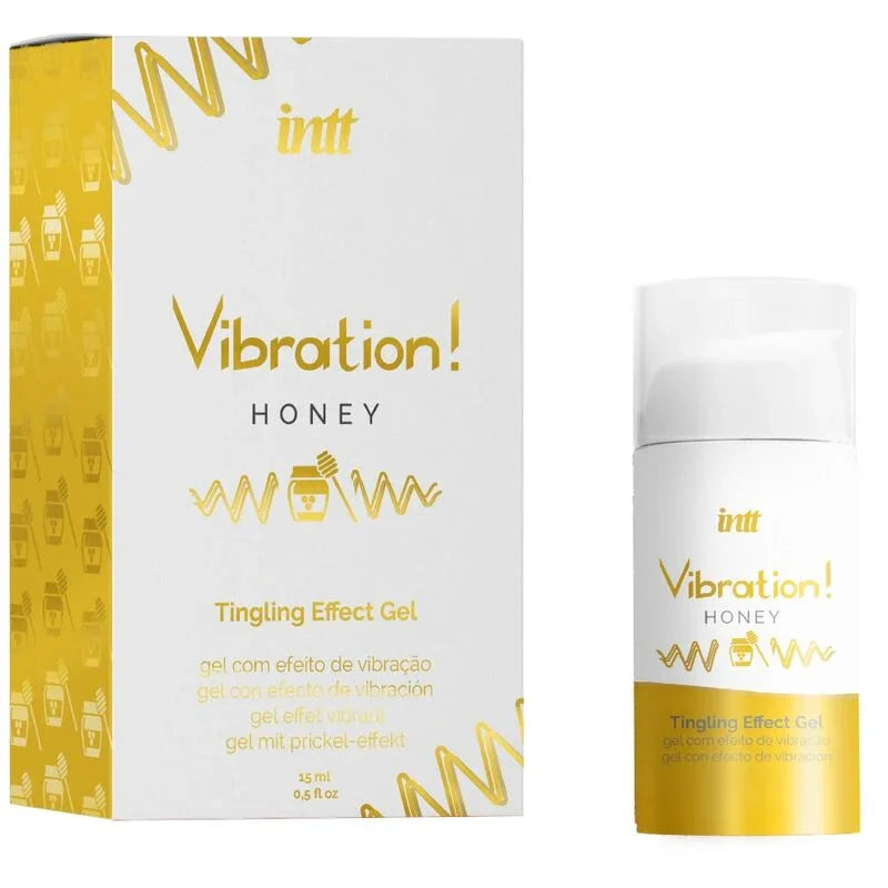 INTT - POTENTE ESTIMULANTE ÍNTIMO GEL VIBRADOR LIQUIDO MIEL 15 ML - Nuvica