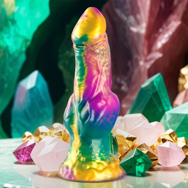 EPIC - IRIS DILDO CON TESTÍCULOS ARCOÍRIS DE PLACER - Nuvica
