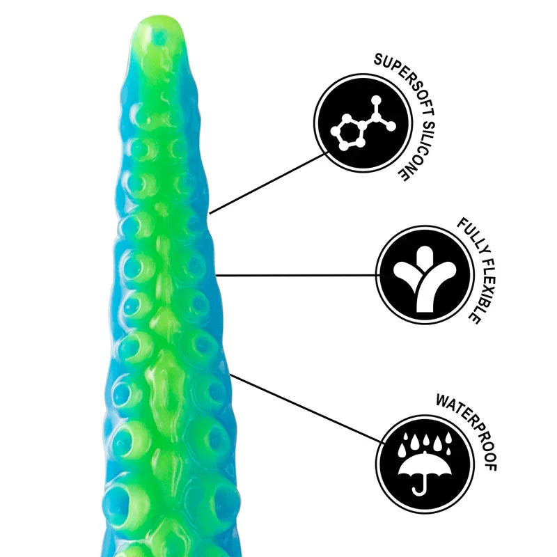 EPIC - SCYLLA DILDO TENTÁCULO FINO FLUORESCENTE TAMAÑO GRANDE - Nuvica