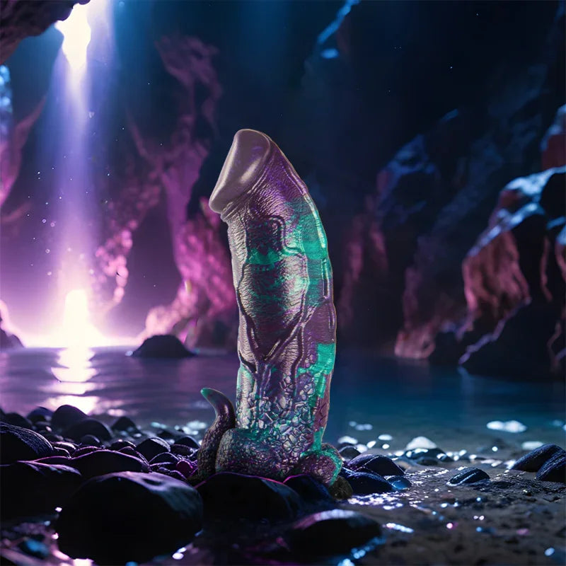 EPIC - BASILISK DILDO DOBLE PLACER ESCAMOSO TAMAÑO GRANDE - Nuvica
