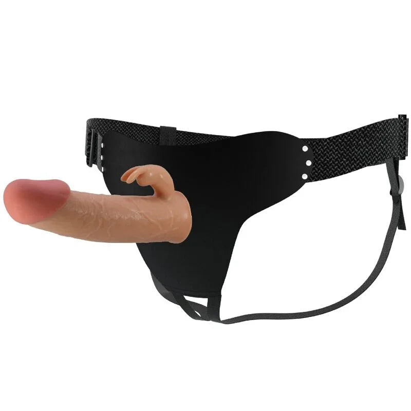 PRETTY LOVE - MAVIS HARNESS BRIEFS UNIVERSAL CON DILDO 19 CM NATURAL - Nuvica