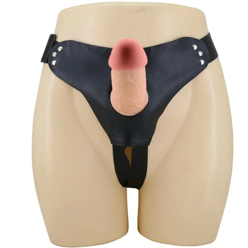 PRETTY LOVE - MAVIS HARNESS BRIEFS UNIVERSAL CON DILDO 19 CM NATURAL - Nuvica