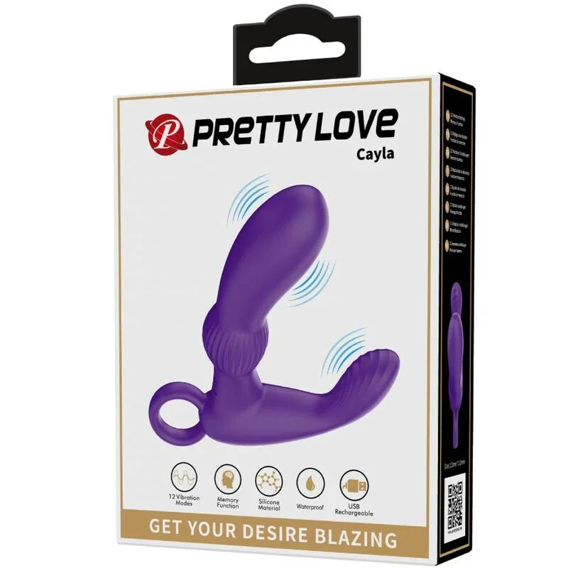 PRETTY LOVE - CAYLA MASAJEADOR VIBRADOR ANAL LILA - Nuvica