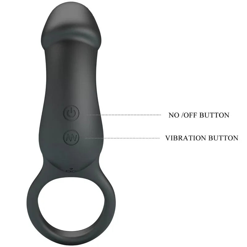 PRETTY LOVE - TRAE ANILLO & VIBRADOR NEGRO - Nuvica