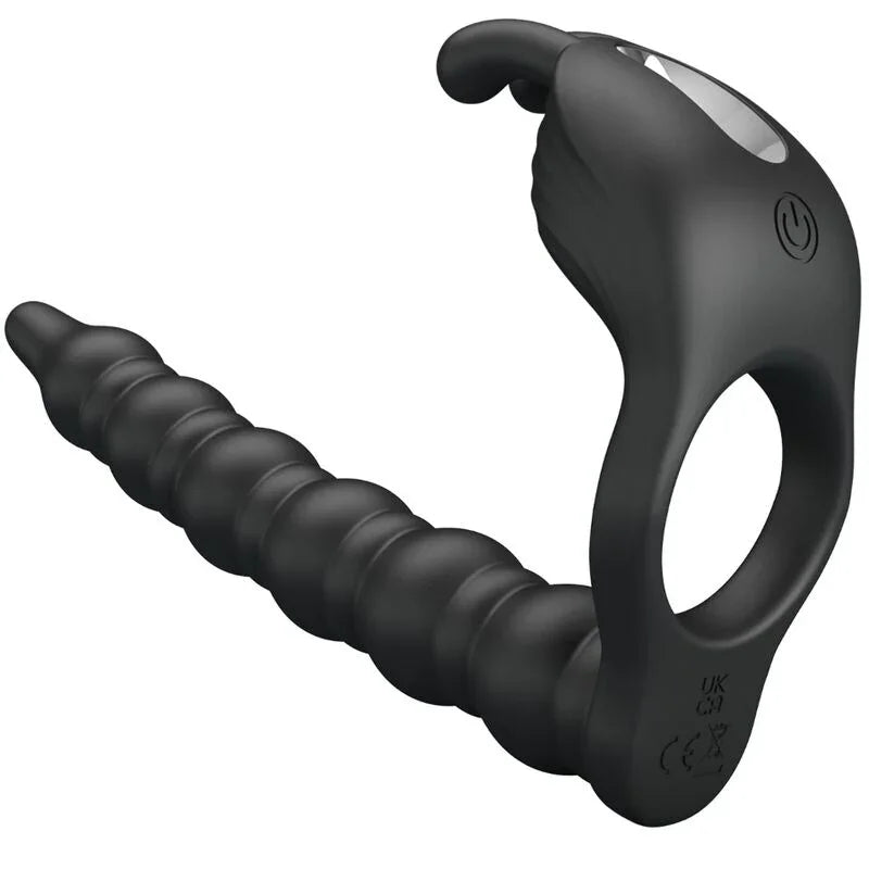 PRETTY LOVE - BLACKNEY ANILLO PENE CON PLUG VIBRADOR NEGRO - Nuvica