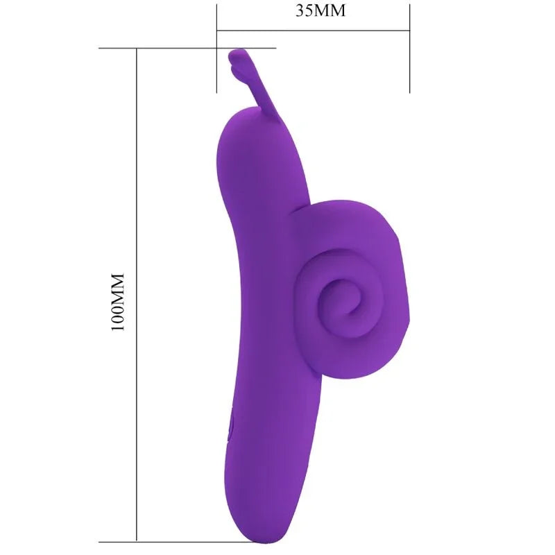 PRETTY LOVE - SNAIL PODEROSO ESTIMULADOR DE DEDO MORADO - Nuvica