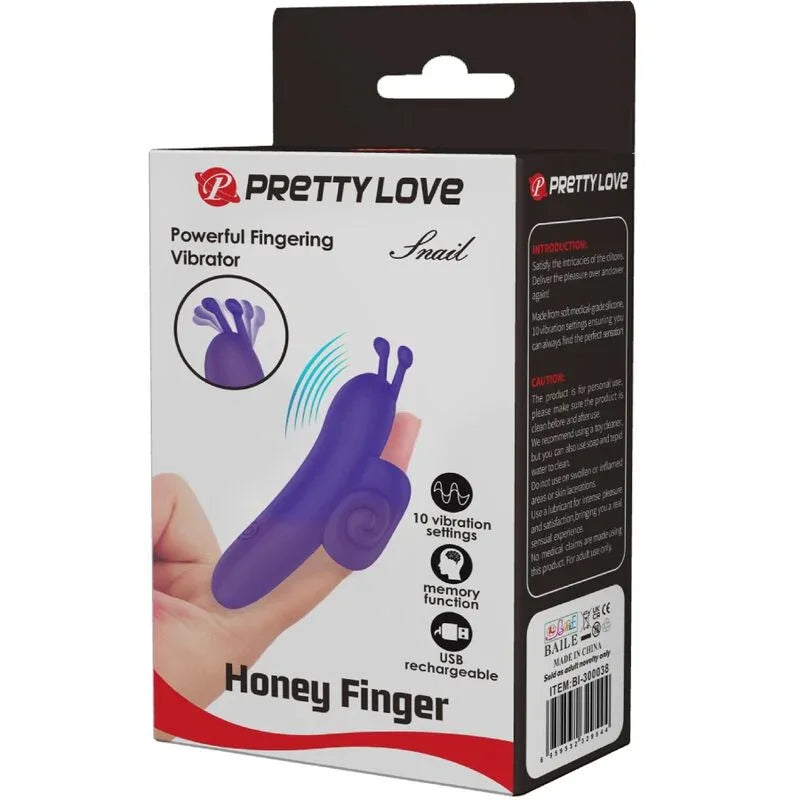 PRETTY LOVE - SNAIL PODEROSO ESTIMULADOR DE DEDO MORADO - Nuvica