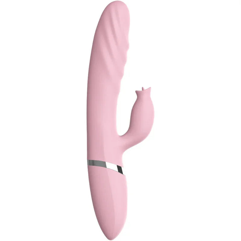ARMONY - VIBRADOR & THRUSTING CON LENGUA EFECTO CALOR ROSA - Nuvica