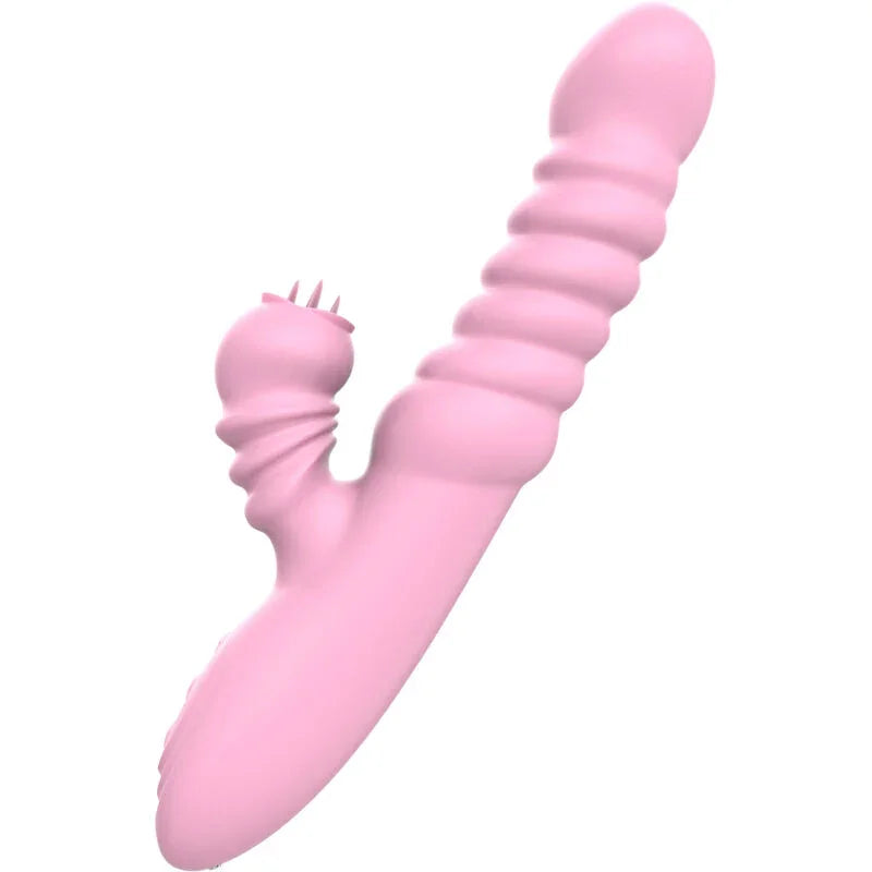 ARMONY - VIBRADOR MULTIFUNCION CON LENGUA ESTIMULADORA EFECTO CALOR ROSA - Nuvica