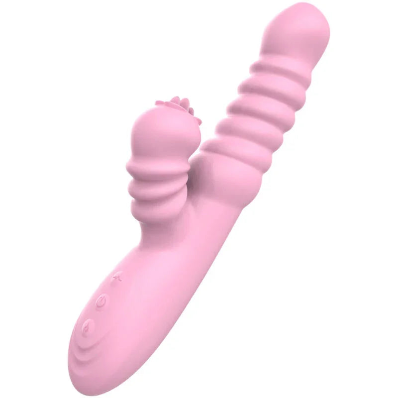 ARMONY - VIBRADOR MULTIFUNCION CON LENGUA ESTIMULADORA EFECTO CALOR ROSA - Nuvica