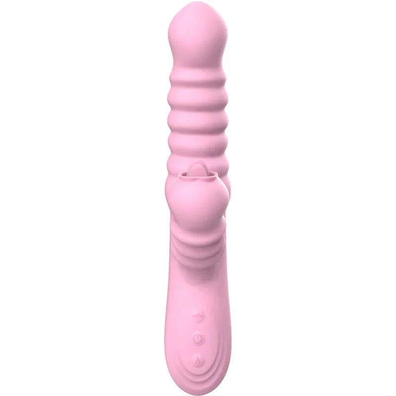 ARMONY - VIBRADOR MULTIFUNCION CON LENGUA ESTIMULADORA EFECTO CALOR ROSA - Nuvica