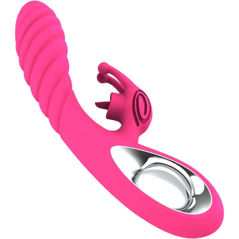 ARMONY - VICKY VIBRADOR RABBIT CON LENGUA PULL RING FUCSIA - Nuvica