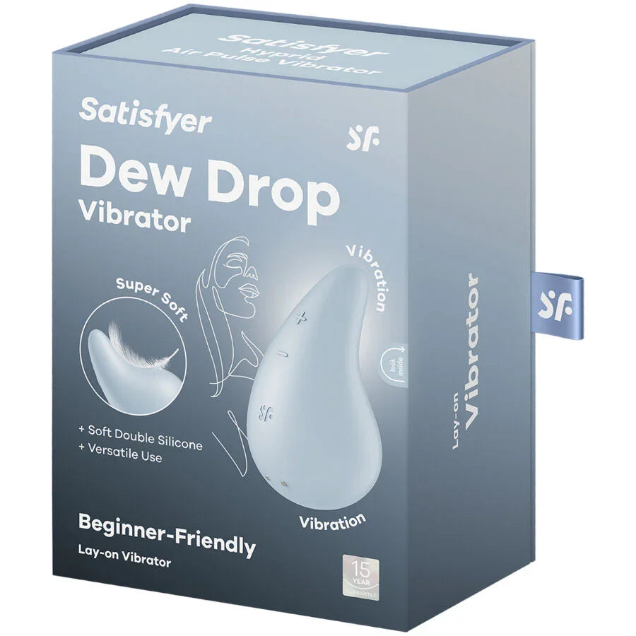 SATISFYER - DEW DROP VIBRADOR LAY-ON BLANCO - Nuvica