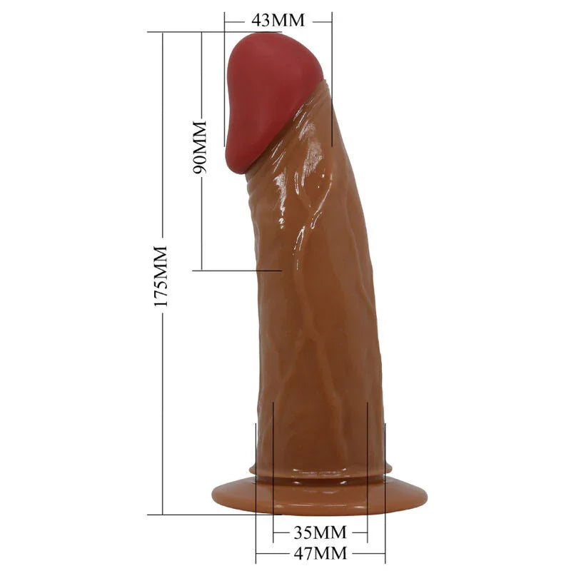 PRETTY LOVE - STARKS HARNESS BRIEFS VIBRACIÓN MULTI-VELOCIDAD DILDO 17,5 CM MULATO - Nuvica