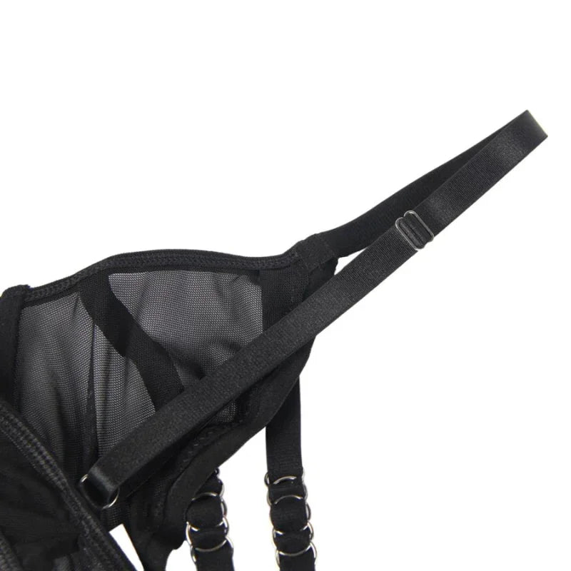 SUBBLIME - SET DOS PIEZAS SUJETADOR TRANSPARENCIAS Y TIRAS S/M - Nuvica