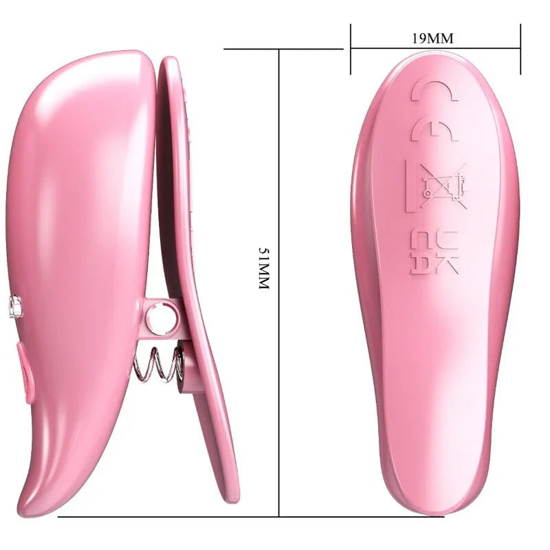 PRETTY LOVE - LEAF PINZAS VIBRATORIAS PARA PEZONES ROSA - Nuvica