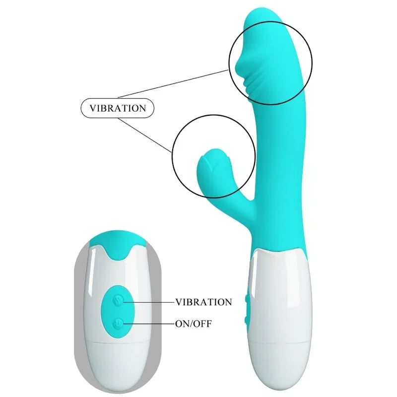 PRETTY LOVE - SNAPPY VIBRADOR PUNTO G VERDE AGUA - Nuvica