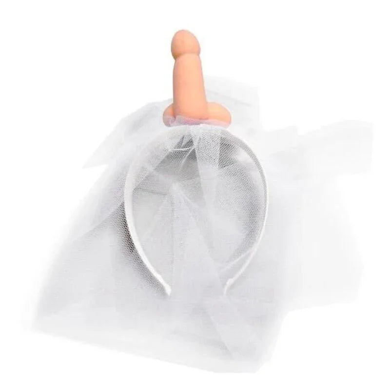 DIABLO PICANTE - VELO DE NOVIA BLANCO CON PENE - Nuvica