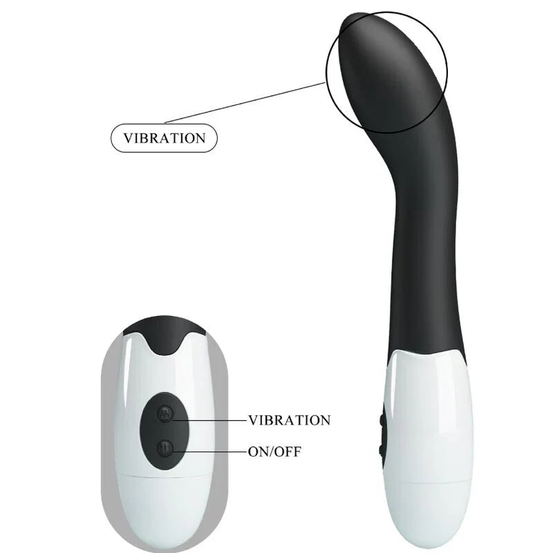 PRETTY LOVE - BISHOP VIBRADOR PUNTO G 30 MODOS NEGRO - Nuvica