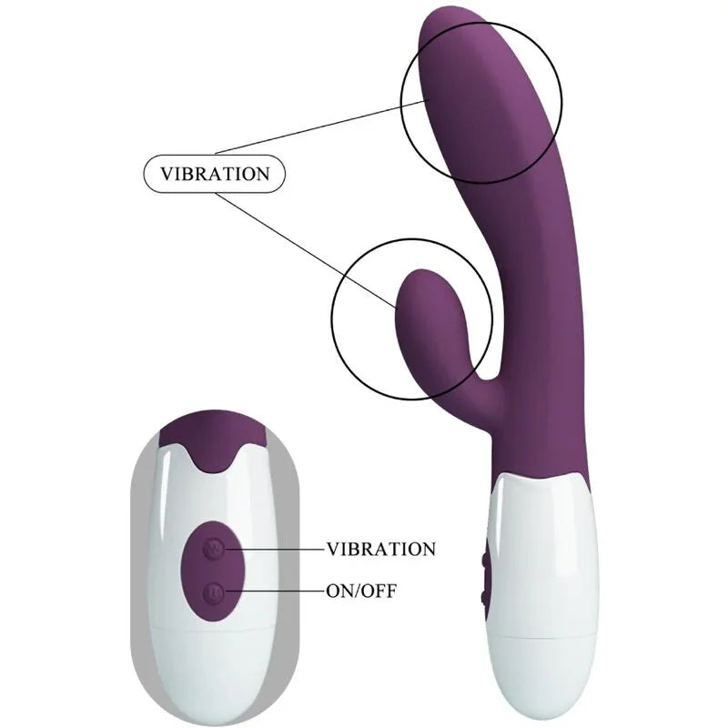 PRETTY LOVE - ALVIS VIBRADOR RABBIT & PUNTO G MORADO - Nuvica