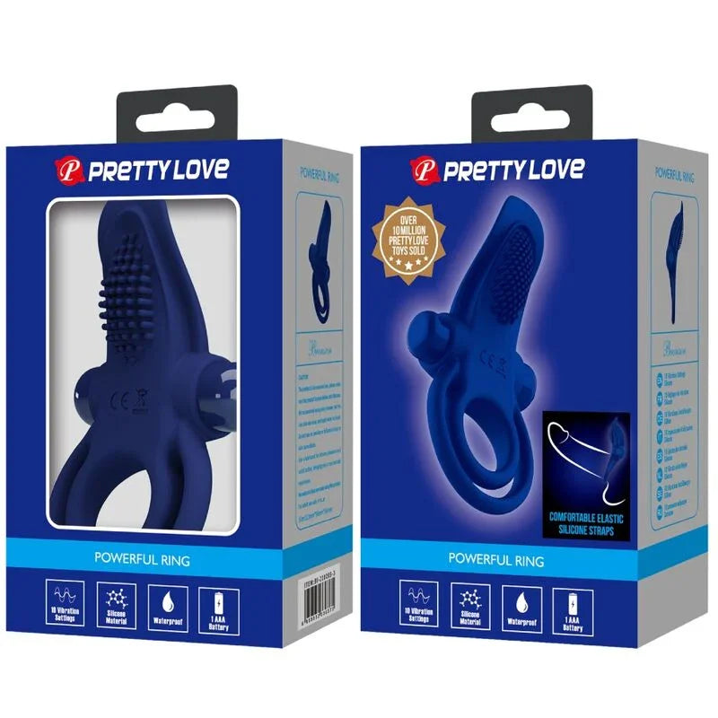 PRETTY LOVE - BRONSON DOBLE ANILLO CON VIBRACIÓN AZUL - Nuvica