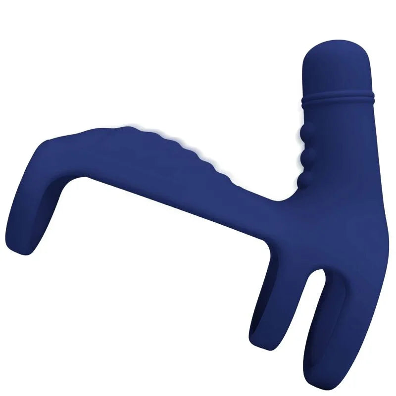 PRETTY LOVE - ELISH ANILLO VIBRADOR CON EXTENSIÓN AZUL - Nuvica